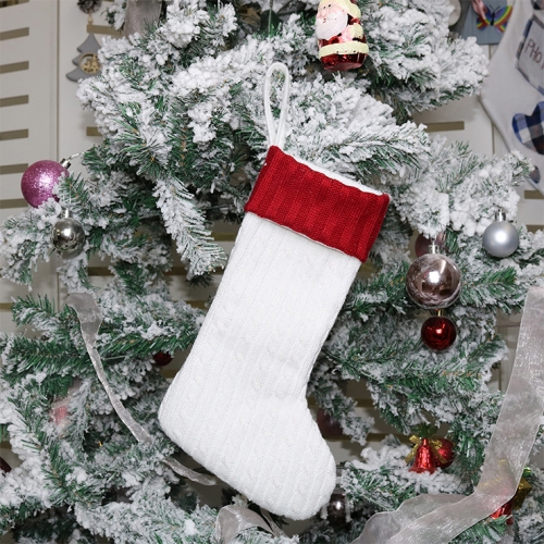 Christmas Long Stocking Wool Knitting Eve Dinner Party Tree Decoration XT19898