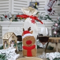 Elk Pattern Red Wine Bag Christmas Eve Dinner Party Decoration Accessory XT19882