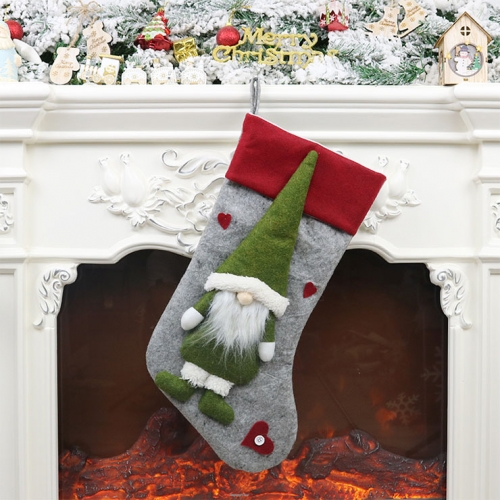 Cute Faceless Santa Christmas Socks Gift Bag Ornament Accessory XT19834