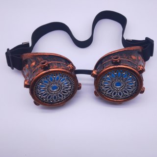 Steampunk Baroque Floral Lens Glasses Halloween Masquerade Party Goggles MS19817