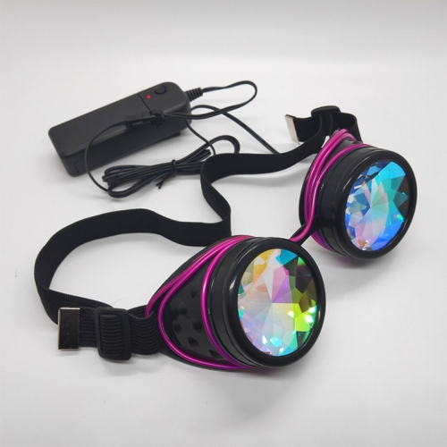Steampunk Luminous Light Kaleidoscope Glasses Halloween Masquerade Party Goggles MS19779