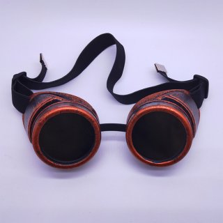 Steampunk Red-copper Removable Frame Glasses Masquerade Party Goggles MS19790