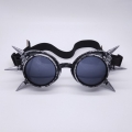 Steampunk Ancient-silver Frame One-piece Glasses Masquerade Party Rivet Goggles MS19772