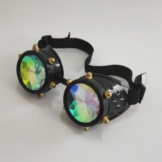 Steampunk Studs Kaleidoscope Lens Masquerade Halloween Party Glasses Goggles MS19764
