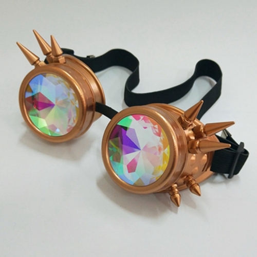 Steampunk Kaleidoscope Lens Rivet Masquerade Party Glasses Goggles MS19759