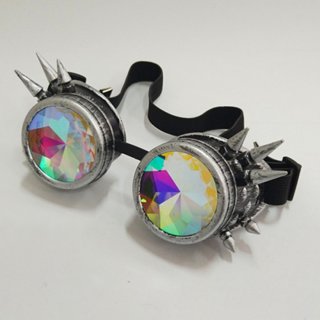 Steampunk Kaleidoscope Lens Rivet Masquerade Party Glasses Goggles MS19757