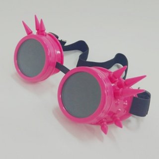 Fashion Pink Rivet Black Lens Masquerade Party Accessory Glasses Goggles MS19750