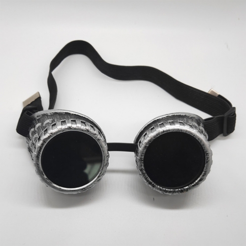 Steampunk Black Lens Thick Lines Frame Glasses Adjustable Belt Cosplay Party Goggles MS19742