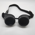 Steampunk Black Lens Thick Lines Frame Glasses Adjustable Belt Cosplay Party Goggles MS19741