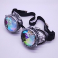 Steampunk Kaleidoscope Lens Metallic Gear and Rivet Masquerade Party Goggles MS19727