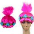 Sexy Women Fuchsia Hair Modeling Headgear Tied Horsetail Carnival Cosplay Party Wig MS19653