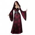 Noble Vampire Red Cap Belt Maxi Dress Adult Halloween Masquerade Costume N19546