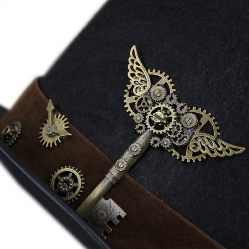 Unisex Steampunk Bronze Metal Gears Masquerade Fancy Party Costume Top Hat J19530
