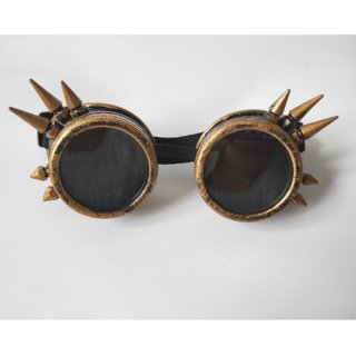 Steampunk Bronze Metal Rivet Masquerade Party Accessory Glasses Goggles MS19510