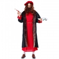 4pcs Men's Renaissance Oil Painter Long Robe Adult Performance Cosplay Costume N19480
