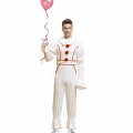 Men's Horror Clown Movie Circus Party Scary Halloween Adult Cosplay Costume N19398