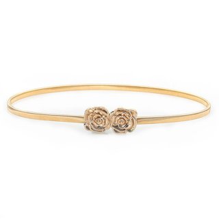 Noble Golden Rose Elastic Alloy Thin Slender Waist Belt Accessory N18775