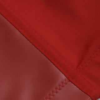 Sexy Red Spaghetti Straps PU Bustier Bra Corset Clubwear Crop Top N18604