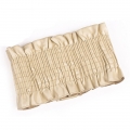 Fashion Apricot Faux Leather Ruffle Elastic Wide Waistband Waist Cincher Belt N18259