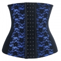 9 Steels Fashion Blue and Black Lace Waist Cincher Plus Size Bustier Corset N10619