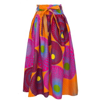 Fashion Casual Printing Longuette High Waist A-Line Skirt N18191