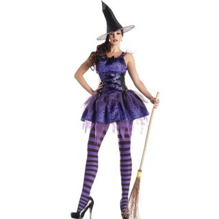 Nitty Sexy Purple Moon Star Witch Halloween Adult Costume N18177