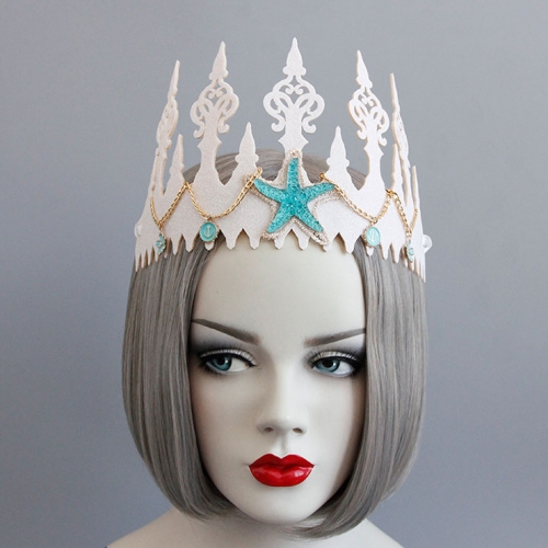 Lovely Starfish Chain Crown Headband Beach Wedding Headwear MS17567