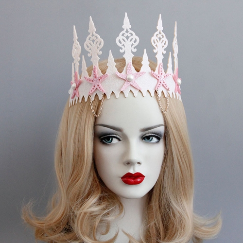Lovely Starfish Artificial Pearl Crown Headband Beach Wedding Headwear MS17566