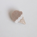 Fashion Lovely Light Brown Ice Cream Brooch J17520