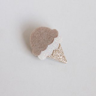 Fashion Lovely Light Brown Ice Cream Brooch J17520
