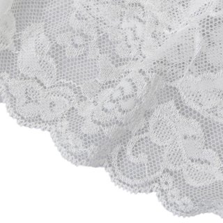 Sexy White V Neck Floral Lace Spaghetti Strap Crop Top and Panty Lingerie Set N17348