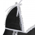 Hot Sexy Black Maid Babydoll Lingerie French Maid Cosplay Costume Set N16625