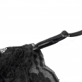 Sexy Black Halter Deep V Floral Lace Bodysuit Teddy Lingerie N16571