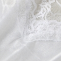 Charming White Cross Back Straps Floral Lace Satin Babydoll Nightwear Lingerie N16498