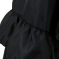 Women's Retro Black High Waist Ruffle Asymmetry High Low Dance Skirt N16172