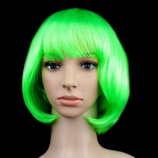 Women's Fashion Green Short Bob Hair Cosplay Party Wigs MS16102