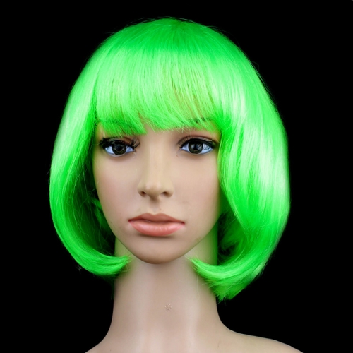 Women's Fashion Green Short Bob Hair Cosplay Party Wigs MS16102