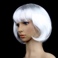 Women's Fashion White Short Bob Hair Cosplay Party Wigs MS16094