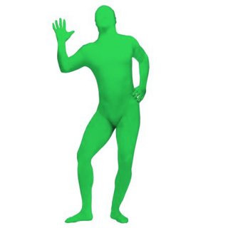 Men's Green Invisible Man Bodysuit Halloween Costume N15652