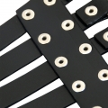 Women's Punk Faux Leather Metal Rings Rivets Decorated Girdle Wide Waist Belt N15383
