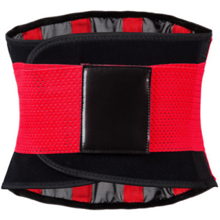 Unisex Red Neoprene Stripe Waist Trainer Body Shaper Belt N15287