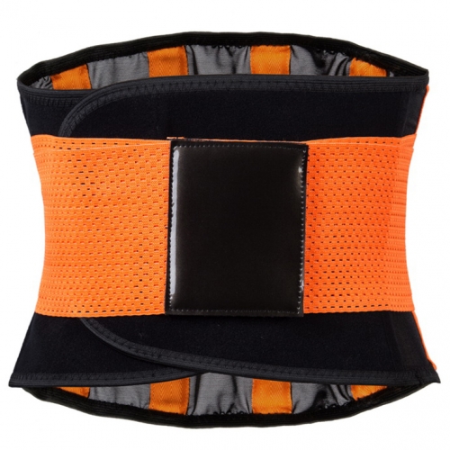 Unisex Orange Neoprene Stripe Waist Trainer Body Shaper Belt N15283