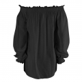 Sexy Peasant Ruffle Long Sleeve Off Shoulder Blouse N14782