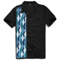Black Male Fifties Bowling Shirt N14777