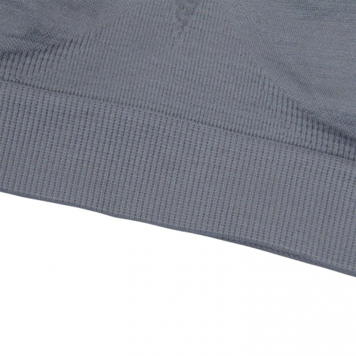 Women's Gray High Impact Workout Yoga Running Sports Bras Racerback N14714