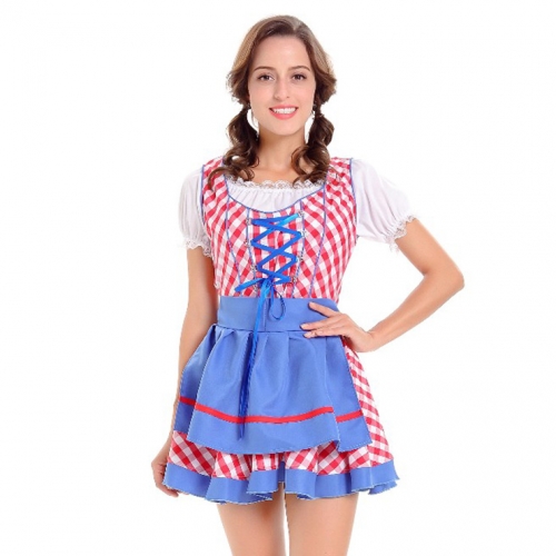 Women's Bavarian Oktoberfest Mini Dirndl Costume N14628