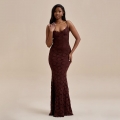 Sexy Backless Lace Bodycon Maxi Dress Polyester Blend Floral Spaghetti Strap High Waist Elegant Evening Party Club Wedding Guest Dress For Women