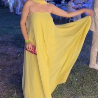 Women Elegant Halter Neck Maxi Dress Solid Color Sleeveless Loose Chiffon Long Dress For Summer Vacation Evening Party Women Clothing