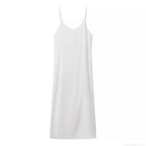 Women's Sexy Backless Satin Slip Dress Summer Elegant V-Neck Sleeveless Spaghetti Strap Maxi Long Dress Street Fashion Casual Holiday Party White Minimalist Outfits