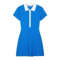 Women's Summer Knit Polo Mini Dress Contrast Trim Short Sleeve Shirt Dress Streetwear Casual Sporty Bodycon A-Line Outfits